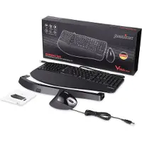 Perixx PERIDUO-505B PERIDUO-505B, DE, ensemble clavier et souris, câble USB, ergonomique, noir