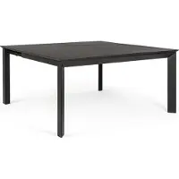 Bizzotto Table Konnor 160 x 110-160 x 77,5 cm, aluminium noir