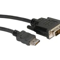 Roline DVI – HDMI (Typ A) (2 m), Câble vidéo, Noir