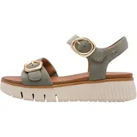 Tamaris Sandales 'Bequeme Keilabsatz-Sandalen aus Leder' vert