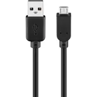 Pro Câble 94181 USB-A vers Micro-B, 1,8 m, noir, 1,8 m - 2,5 W, 0,5 A, 480 Mbit/s, USB 2.0