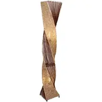 WORU Lampadaire Marco 150 cm rotin feuille de bananier bohème naturel