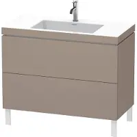Duravit L-Cube c-bonded Ensemble vertical, 2 tiroirs, sans trop-plein, 1 trou pour robinet, 1000x698x480mm, LC6938O4343