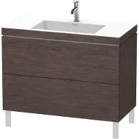Duravit L-Cube c-bonded Ensemble vertical, 2 tiroirs, sans trop-plein, 1 trou pour robinet, 1000x698x480mm, LC6938O7272