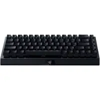 Razer BlackWidow V3 Mini HyperSpeed Clavier de jeu mécanique, Lumière LED RVB, QWERTY US International, Sans fil, Noir, Commutateur vert