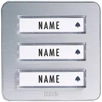 M-E Modern-Electronics 41082 Sonnette Sans Fil Emetteur éclairée, Avec Porte-nom -