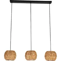 Eglo Suspension en rotin Sheldon 3 lumières