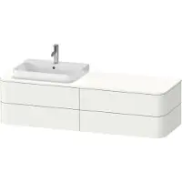 Duravit Happy D.2 Plus Meuble sous-vasque sur console suspendu, 1600x550 mm, 4 tiroirs, pour lavabo pour meuble position à gauche, HP4963L8484