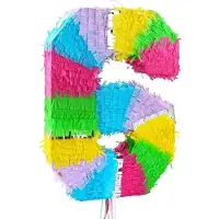 GoDan S.A Piñata Nummer 6 Pastell 50x35x7,5cm (1 pcs)