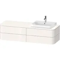 Duravit Happy D.2 Plus Meuble sous-vasque sur console suspendu, 1600x550 mm, 4 tiroirs, pour lavabo pour meuble position à droite, HP4963R22220010