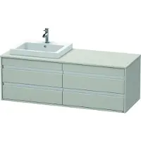 Duravit Ketho Meuble sous-vasque sur console suspendu, 1400x496x550 mm, 4 tiroirs, pour lavabo à encastrer, position à gauche, KT6757L0707