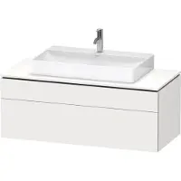 Duravit L-Cube Meuble sous-lavabo en console suspendu, avec plan de toilette en console, 2 tiroirs, 1220x482x550mm, LC4882084840000