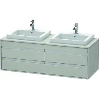 Duravit Ketho Meuble sous-vasque sur console suspendu, 1400x496x550 mm, 4 tiroirs, pour 2 lavabos à encastrer, des deux côtés, KT6757B0707