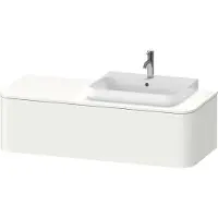 Duravit Happy D.2 Plus Meuble sous-vasque en console suspendu, 1300x550mm, 1 tiroir, pour vasque à poser Position à droite, HP4942R84840010
