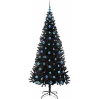 vidaXL , sapin de Noël noir, 210 cm, en PVC
