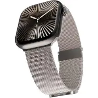 EPICO Milanese+ pour Apple Watch SE/Séries 1-9 (42/44/45mm)/10 (46mm)/Ultra (49mm) - Blanc étoilé
