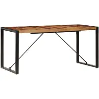 vidaXL Table de salle à manger 160x80x75 cm en bois massif d'acacia