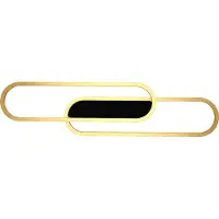 Eglo : Plafonnier LED ovale Conivarena, lampe de plafond pour salon, abat-jour en métal laitoné, lumière blanc chaud/blanc froid, 69 cm
