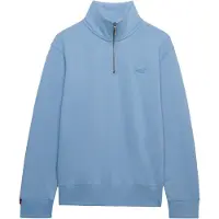 Superdry pour homme. M2013750A Essential Half sweatshirt bleu (S), Casuel, Coton