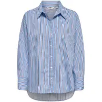 ONLY Chemisier 'ONLOregon' bleu clair / brun foncé / blanc