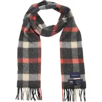Suitable Echarpe à Carreaux Merinos Multicoloré Gris Rouge