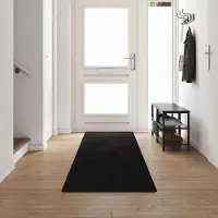 Syfax Tapis Couloir Noir 80 x 500 cm