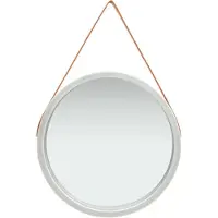 vidaXL Miroir mural avec sangle 60 cm Argenté