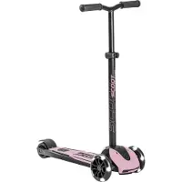 Scoot & Ride Trottinette pour enfants Highwaykick 5 LED rose, à partir de 5 ans, avec roues lumineuses