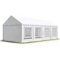 TOOLPORT 3x8 m Tente de réception / Barnum blanc toile de haute qualité PVC 700 N