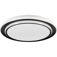 Eglo , plafonnier LED Moschetta, lampe de plafond ronde avec télécommande, idéale pour les couloirs, les chambres, lumière blanc chaud/blanc froid, diamètre 49 cm