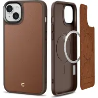 Spigen Kajuk Mag Magsafe Iphone 14 Plus Selle Marron (Apple iPhone 14 Plus), Coque pour téléphone portable, Marron