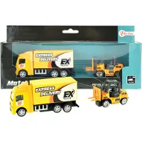 Toi-Toys Camion de voiture/tracteur 2pcs métal 18cm pour inverser 2 types dans la boîte 24x11x5cm