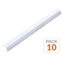 Silamp Barrette LED de 120 cm, blanche, 48W, indice de protection IP20, réglage de la température de couleur (CCT) : 3000K/4000K/6000K - Lot de 10
