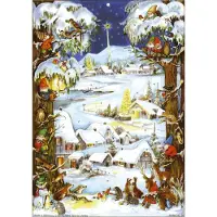 Sonstige Verlage Adventkalender "Winterlandschaft" - mit Glitter