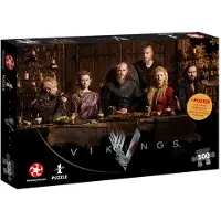 Winning Moves Puzzle Vikings La cour de Ragnar Vikings fan articles 500 pièces 48 x 34 cm