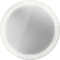 Duravit Happy D.2 Plus Miroirs ronds avec éclairage, version capteur, avec miroir chauffant, 900x900x47mm, blanc mat, HP7481S00000100