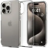 Spigen Ultra Hybrid iPhone 15 Pro 6.1" frost clear ACS06708 (Apple iPhone 15 Pro), Coque pour téléphone portable, Noir, Transparent