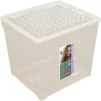 Curver Boîte de rangement TEXTILE, transparente, disponible en différentes tailles. Taille : XL
