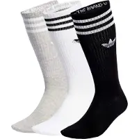 Adidas Chaussettes 'Solid Crew' gris chiné / noir / blanc