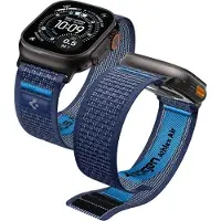 Spigen Athlex Air 2 (44 mm, 45 mm, 46 mm, 49 mm, Nylon, Plastique, Tissu), Sangles de montre, Bleu
