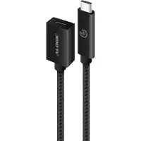 Alogic USB 3.2 Verlängerungskabel Typ C -C M/F 0,5m sw