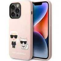 Karl Lagerfeld Coque MagSafe rose clair pour iPhone 14 Pro Max