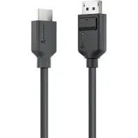 Alogic Elements Displayport To HDMI (3 m), Câble vidéo, Noir