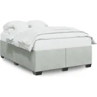 vidaXL Cadre de lit sans matelas gris clair 160x200 cm velours