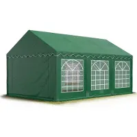 TOOLPORT 4x6 m Tente de réception / Barnum vert foncé toile de haute qualité PVC 700 N