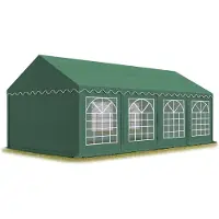 TOOLPORT 4x8 m Tente de réception / Barnum vert foncé toile de haute qualité PVC 700 N