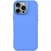 Decoded Étui dorsal en silicone anti-microbien avec MagSafe pour iPhone 16 Pro Max - Bleu (Apple iPhone 16 Pro Max), Coque pour téléphone portable, Bleu