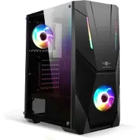 SPIRIT OF GAMER Boitier Moyen Tour Atx Rogue V RGB Avec Panneau Vitré (Noir) (ATX), Boîtier PC, Noir