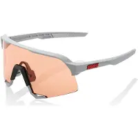100% Hommes, Lunettes de sport, Lunettes de sport MTB S3 Gris (soft tact stone grey, Lentille claire, Lentille corail HiPER, Lentille transparente), Gris