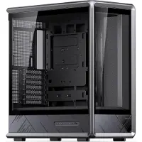 Jonsbo D401 PC-Gehäuse, Midi Tower, ATX, Tempered Glass - schwarz (ATX, mATX, Mini-ITX), Boîtier PC, Noir